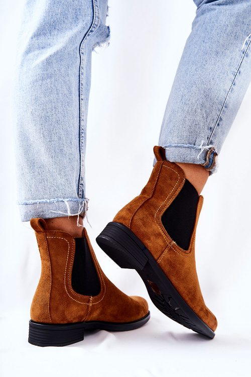Suede Lace-up Boots Camel Astate