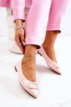 Suede Pointed Ballerinas Light Pink Neriso