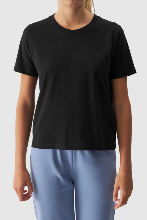 Smooth Women's T-Shirt Regular 4FWAW24TTSHF1650-20S Black