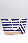 Women's Navy Blue Large Beach Handbag