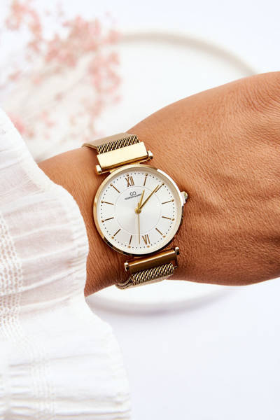 Giorgio&Dario Mesh Bracelet Analog Watch Gold-White