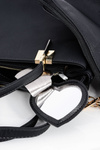 Large Black Women's Handbag + Sachet + Mirror POLAND