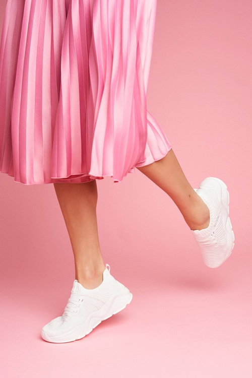 Buty Sportowe Platforma Big Star Białe FF274954