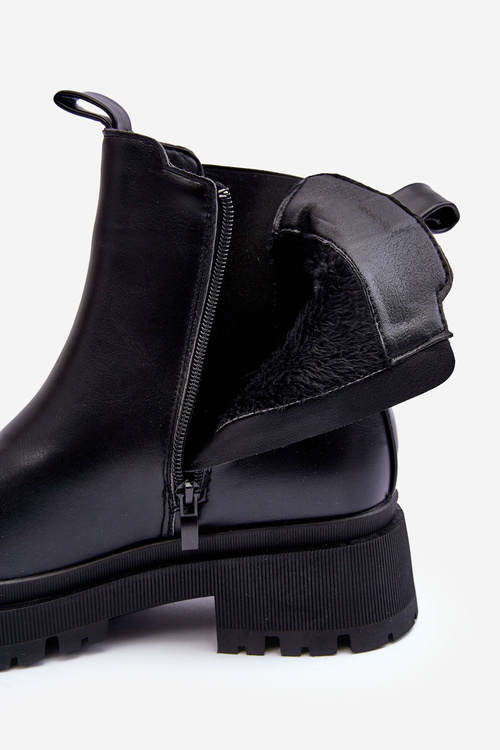Leather Boots Chelsea On Zip Black Pitrese