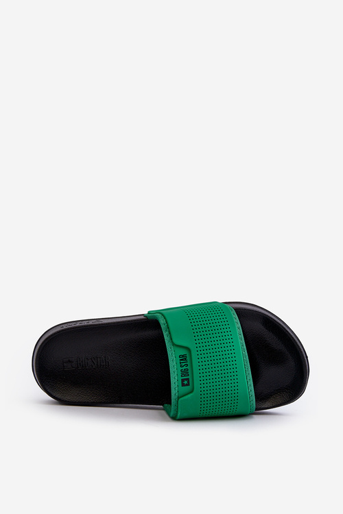 Light Men's Flip Flops Big Star NN174693 Green