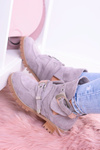 Lu Boo Grey Suede Boots With Cutouts Rock Girl