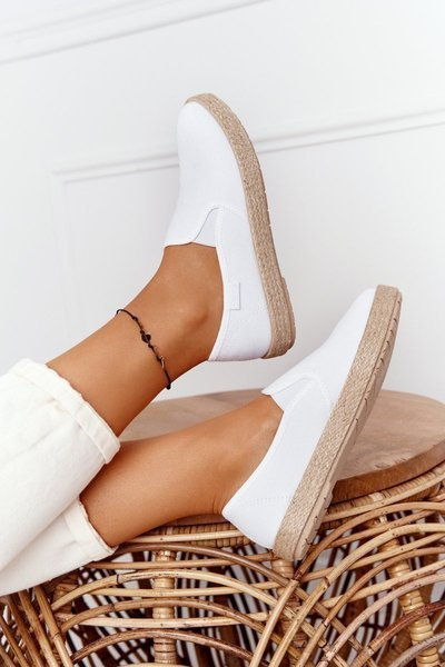 Espadryle Pleciona Podeszwa Big Star Białe DD274015