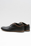 Men's Black Leather Gianni Half Shoes
