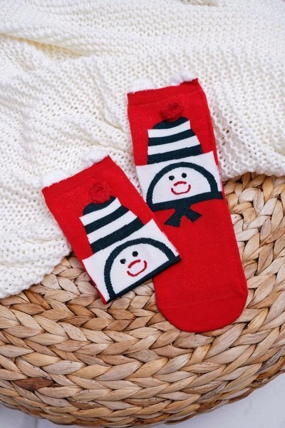 Women's Socks With Ears Christmas With Snowman