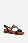 Flat Women's Sandals Sergio Leone SK070H Black