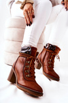 Stiletto Booties Heated Camel Charmmis