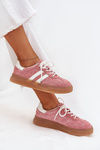 Suede Women's Sneakers On Platform Pink Marisae