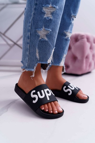 Women's Flip Flops Black Super Losaria