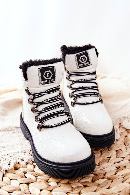 Children's fleece-lined boots White Doreen