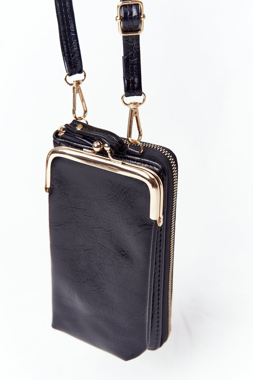 Women's Wallet  2in1 Purse With Hook Selena Black