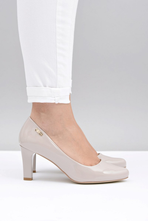 Women's Sergio Leone pumps Light Grey Lacquered Orsola