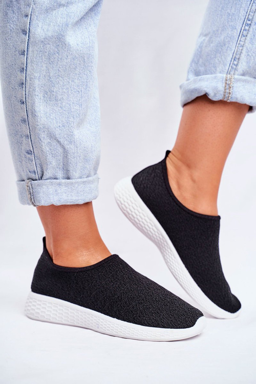 Women's Sport Shoes Slip On Black Hopin