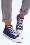 Women's Classic High Top Sneakers Navy Remos