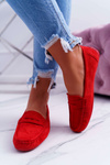 Women's Suede Red Merlonte Moccasins