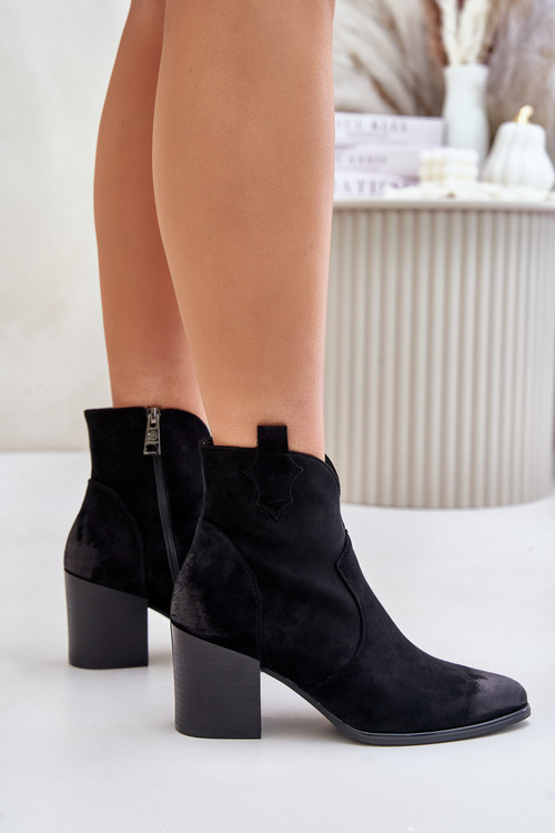 Women's Suede Warm Boots Black Wenche