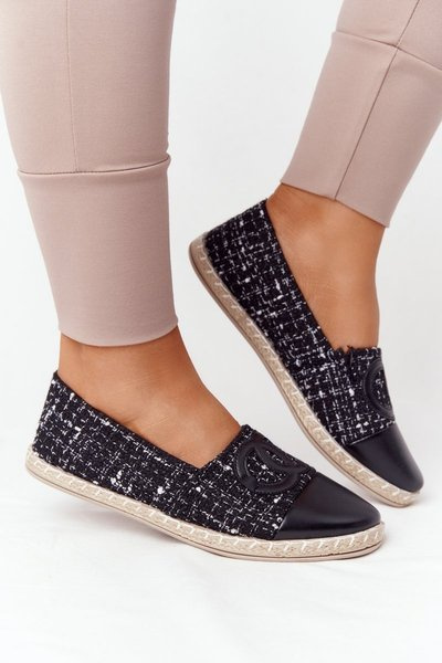 Elegant Women's Espadrilles Black Be My Love