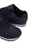 Men's Solid Black Trekking Boots Newlans