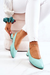 Leather Outdoor Ballerina High Heels Green Noreen