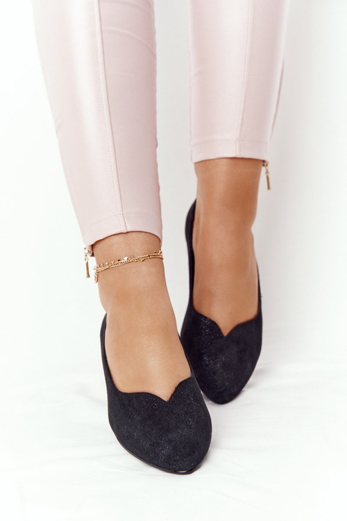 Ballerinas On Silver Heels Vinceza 21-10601 Black