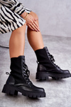 Women's Workers Boots With Socks Black Abigail