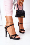 High Heel Sandals Patent Black Katie