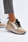 Women's Wedge Sneakers with Platform and Brocade Golden Rafani