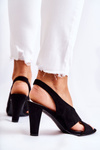 Fashionable Suede Sandals Black Therala