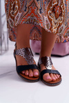 Women's Flat Sandals Sergio Leone SK011 Black Lirielle