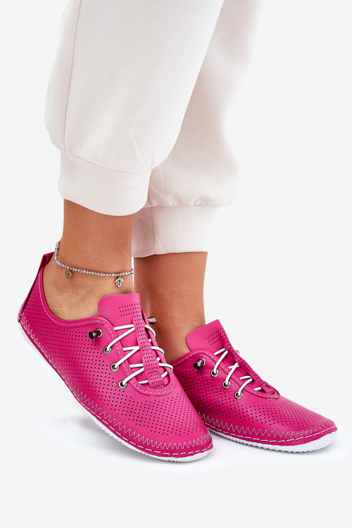 Damskie Półbuty Skóra Naturalna Różowe Artiker 54C0830