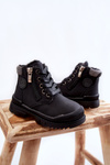 Children's Fur-insulated Boots Trappers Black Hopper 