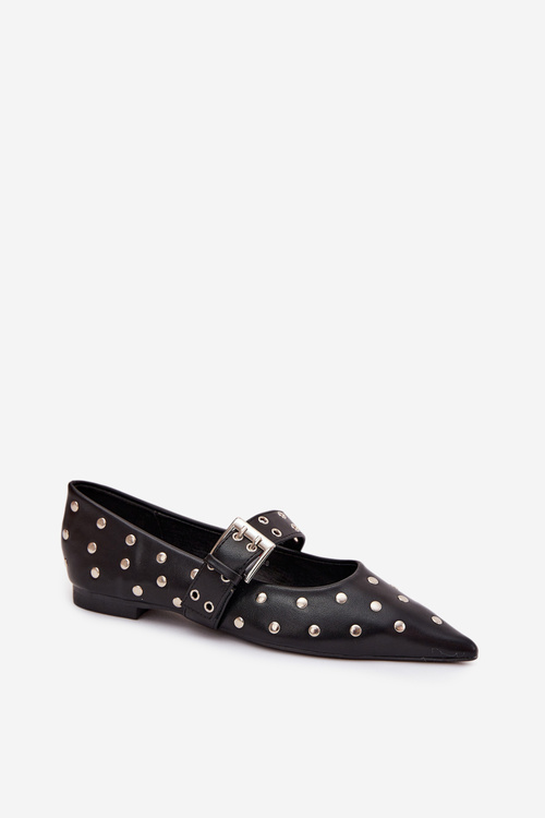 Ballerinas with sequins and clasp Eco Leather Black Arlenne