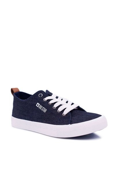 Trampki Męskie Big Star Klasyczne Jeans Granatowe DD174164
