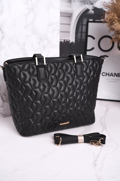 Elegancka Damska Torebka MONNARI BAG5470-020 Czarna Pikowana