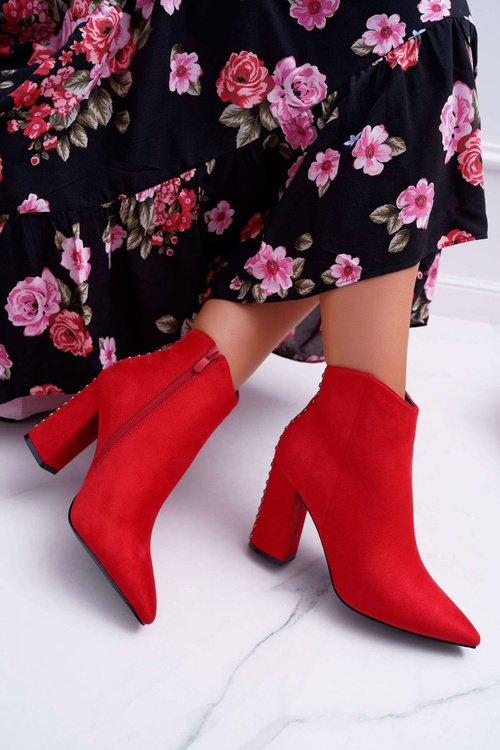 Women's Stiletto Heeled Boots Red Snack