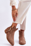 Women's Suede Zipper Boots Beige Belliano