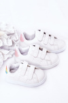 Children's Sneakers With Velcro White-Pink Cute Girl