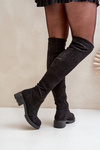 Knee High Boots With Flat Heel Black Filora