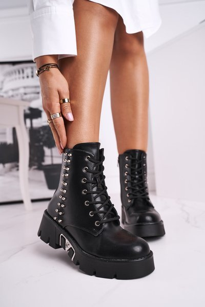 Women's Boots Grunge Black Hard Rock