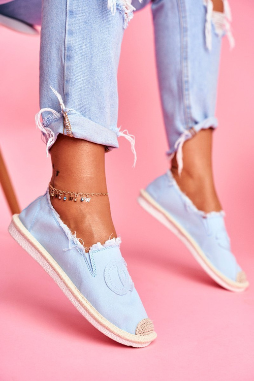 Klasyczne Damskie Espadryle Niebieskie Flaure 