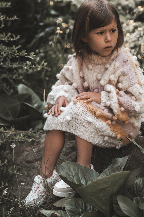 Classic Children's Sports Shoes White and Pink Marlin