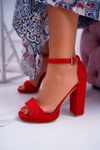 Women's Red Platform Stiletto Sandals Debora