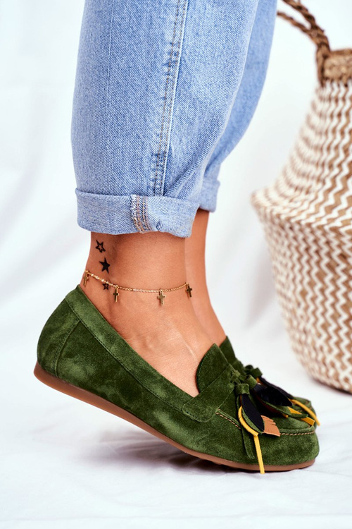 Women's Loafers Maciejka Leather Green 04494-09/00-5