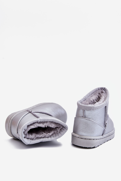 Warmed Children's Snow Boots Silver Scooby