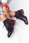 Leather Boots Maciejka 04744-16 Black-Red