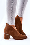 Heeled Leather Boots Laura Messi Brown 2344